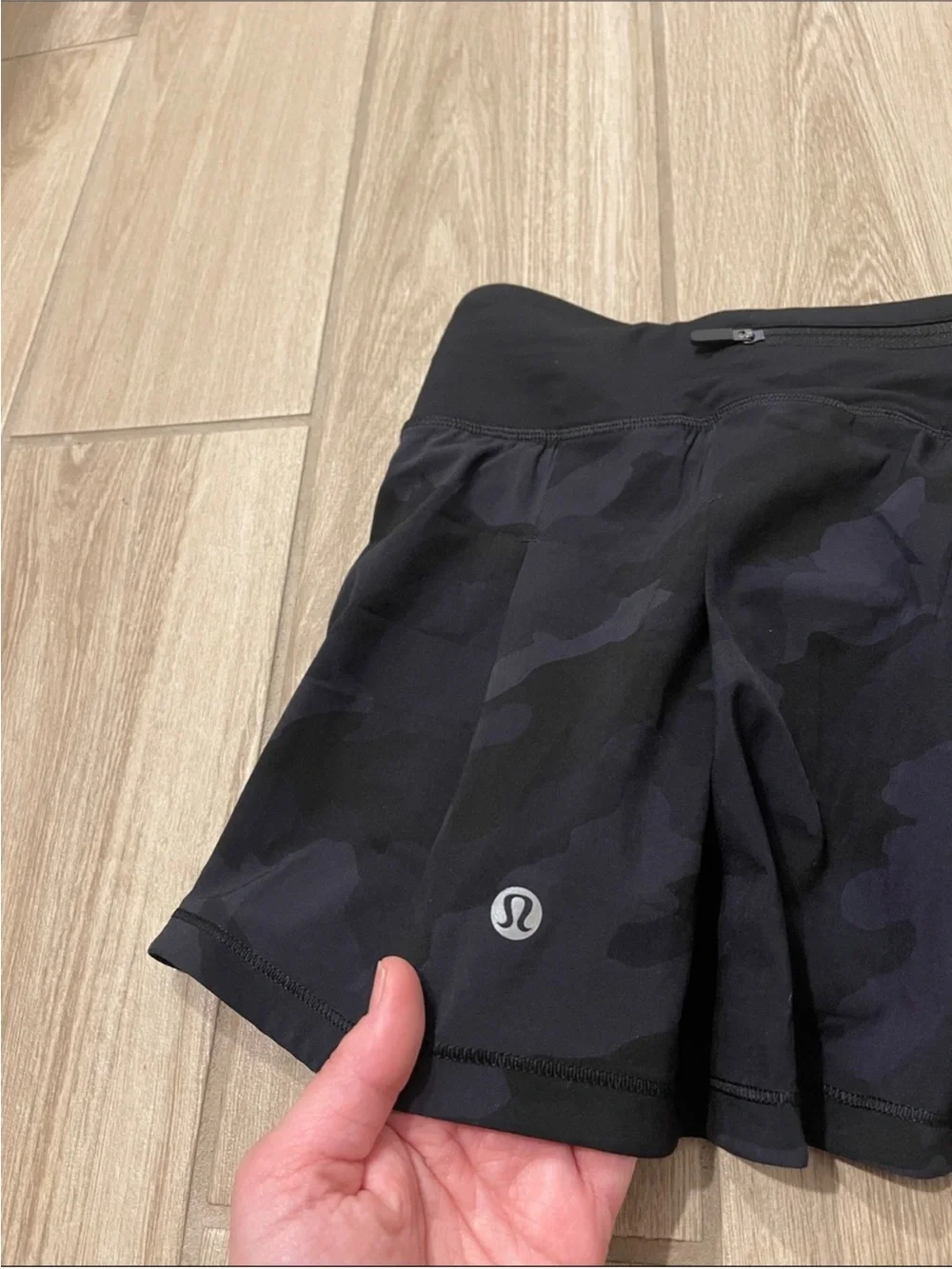 Lululemon Pace Rival Mid Rise Skirt Heritage 365 Camo Deep Coal Sz 4
